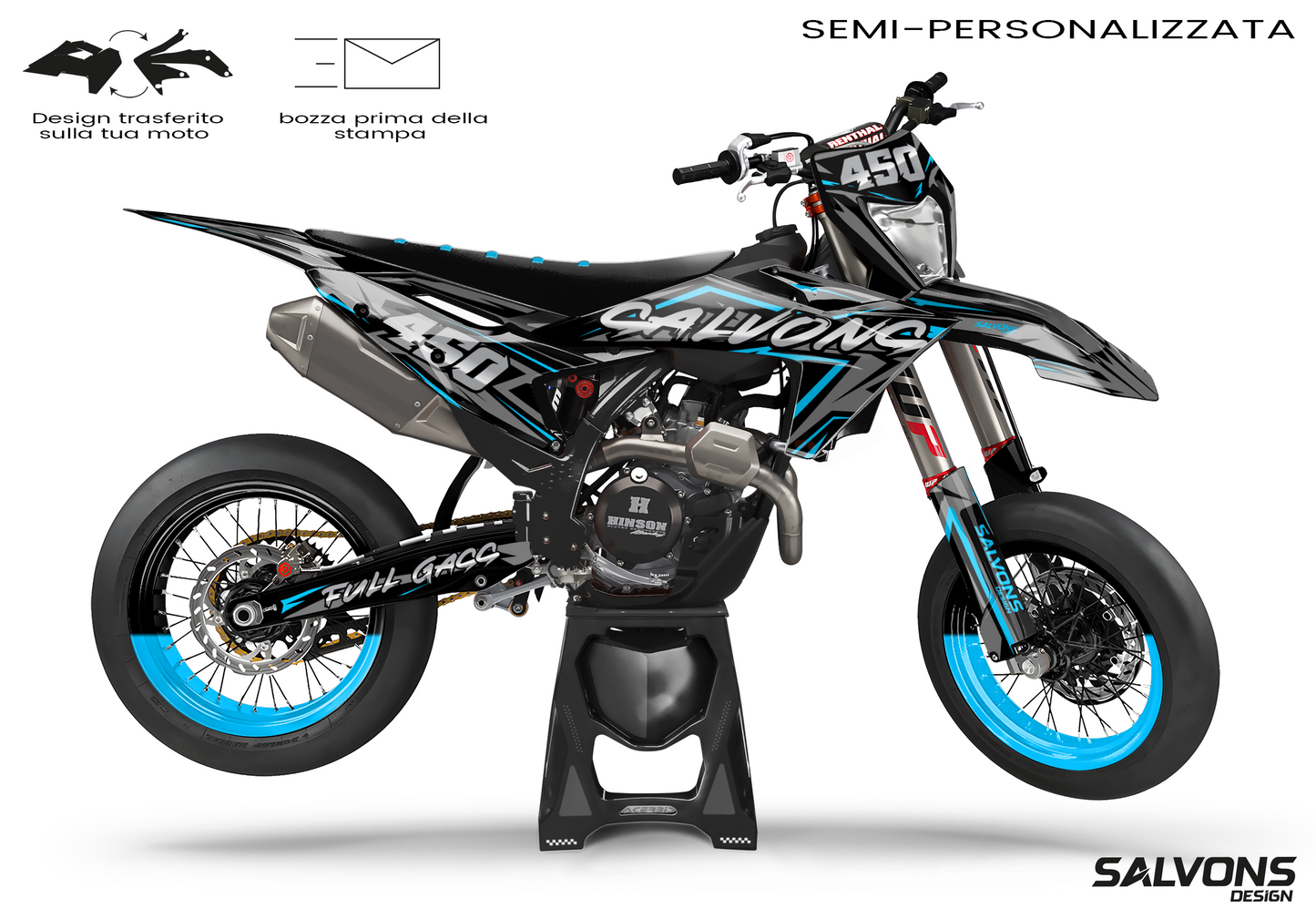 Grafica Semi-Personalizzata Salvons sky blue