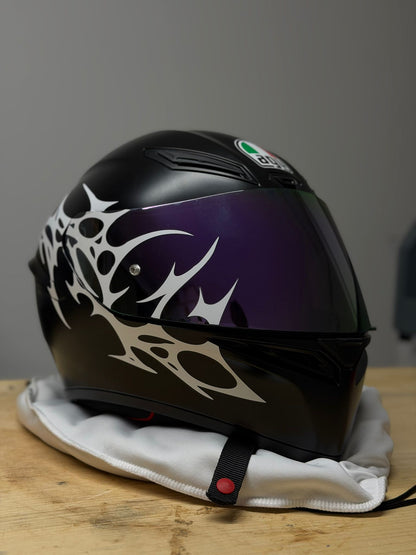 Adesivo casco integrale hardstyle fulmine